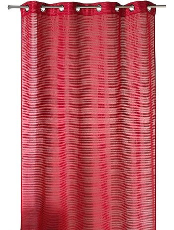 Voilage fantaisie à rayures horizontales "Joyeux