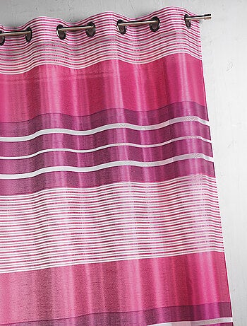 Voilage fantaisie à rayures horizontales