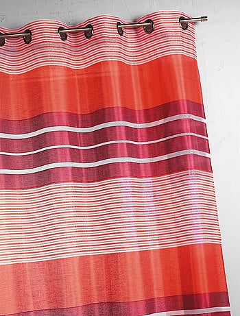 Voilage fantaisie à rayures horizontales