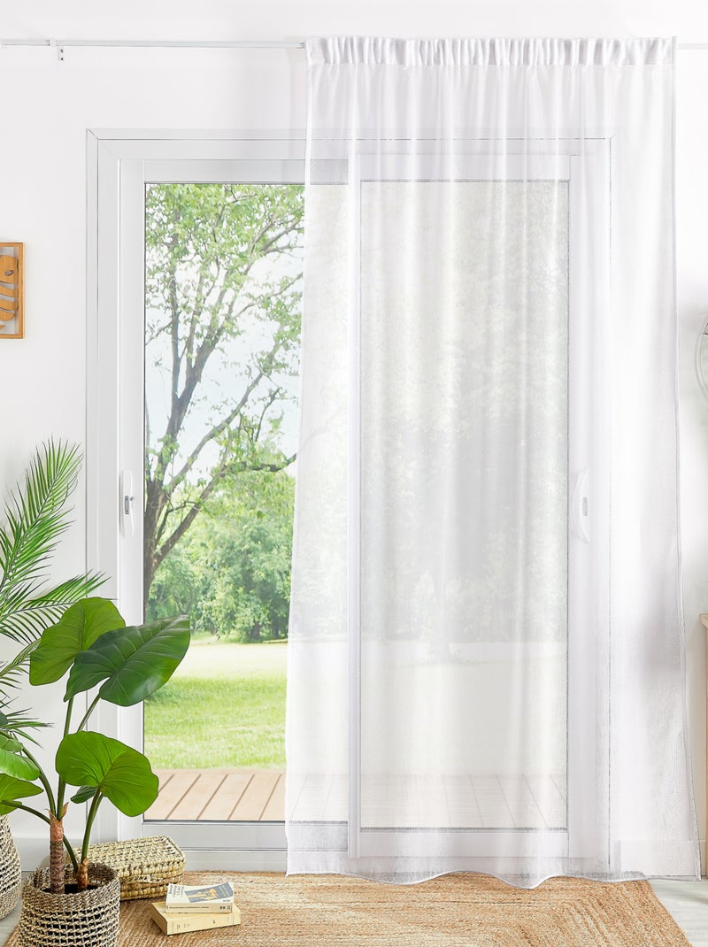 Voilage fantaisie Beluga Blanc - Kiabi