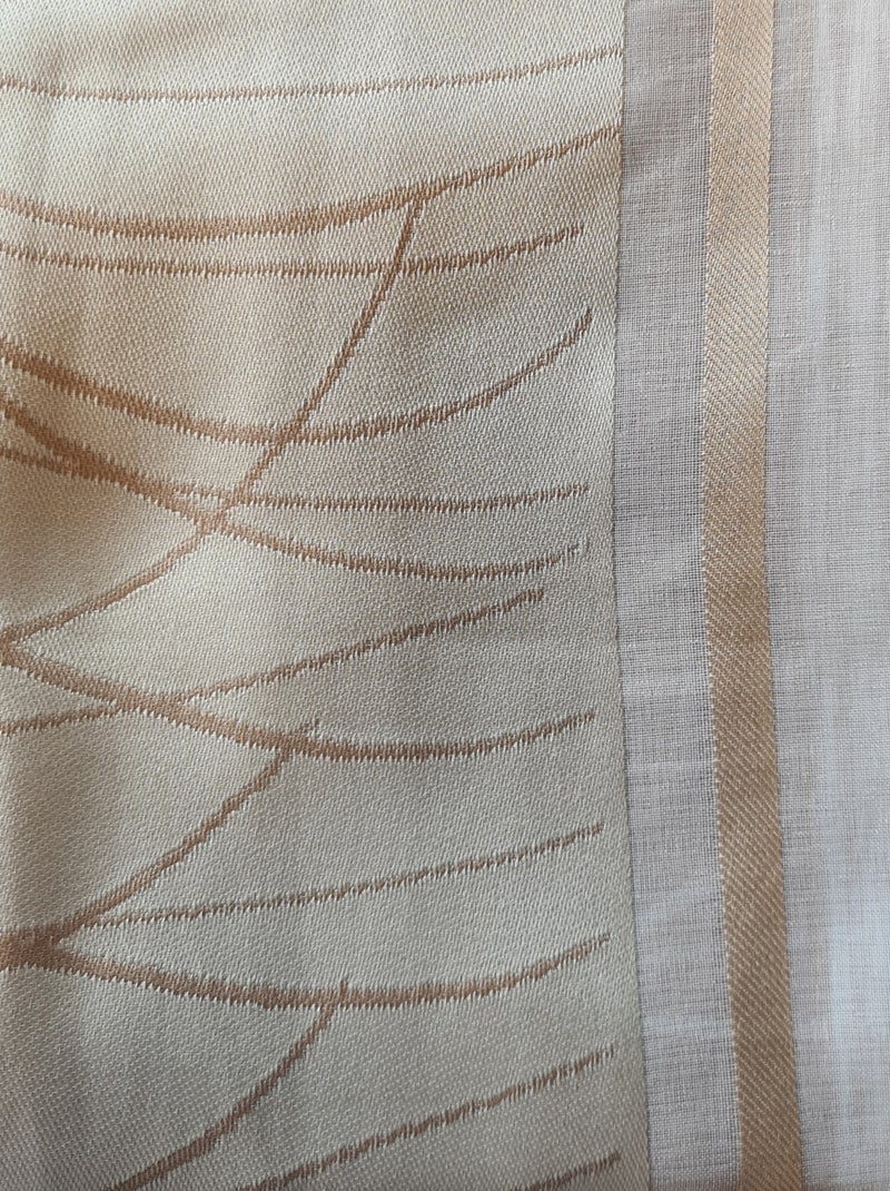 Voilage fantaisie en organza à rayures verticales design Bois naturel - Kiabi