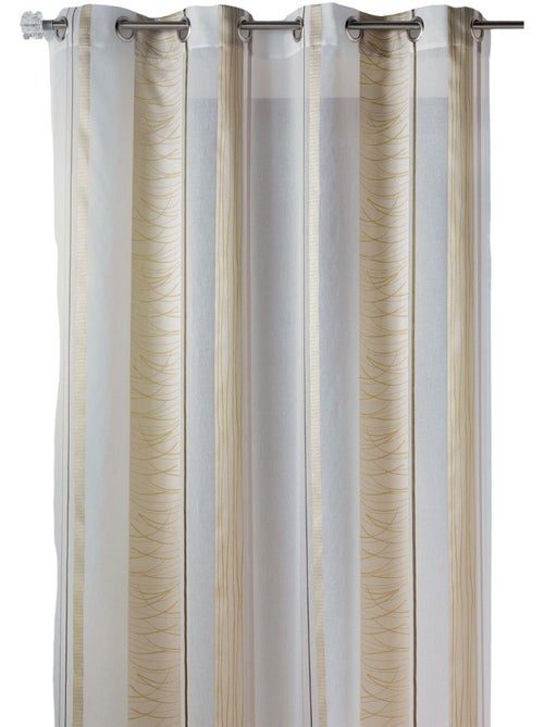 Voilage fantaisie en organza à rayures verticales design - Kiabi