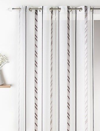 Voilage fantaisie en organza à rayures verticales