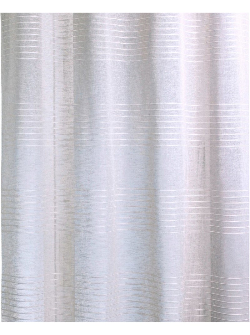 Voilage Fantaisie Rayé Beige - Kiabi
