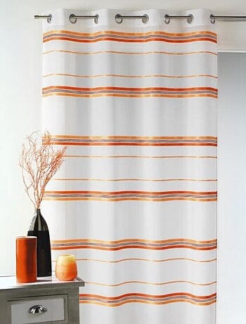 Voilage fantaisie tissé rayure horizontale