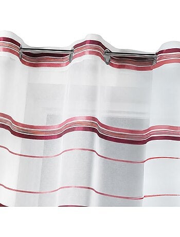 Voilage fantaisie tissé rayure horizontale