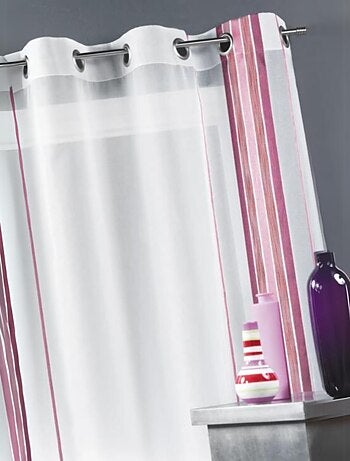 Voilage fantaisie tissé rayure verticale