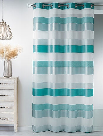 Voilage fantaisie tissée à rayures horizontales