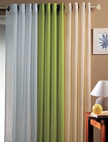 Voilage fantaisie tissée rayure