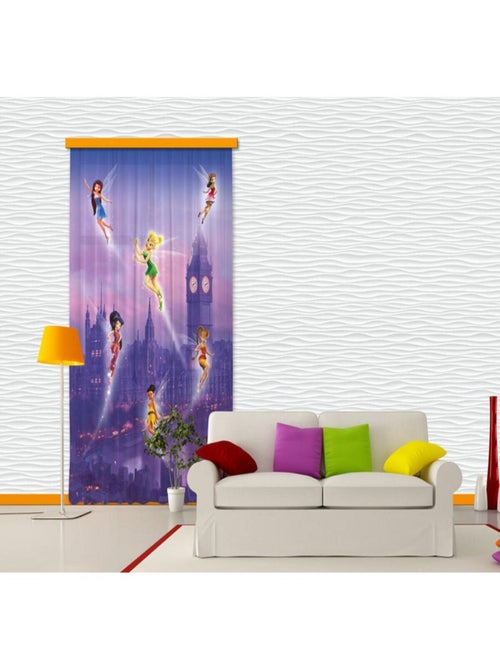 Voilage Fée Clochette à Londres Disney Fairies 140x245 cm - Kiabi