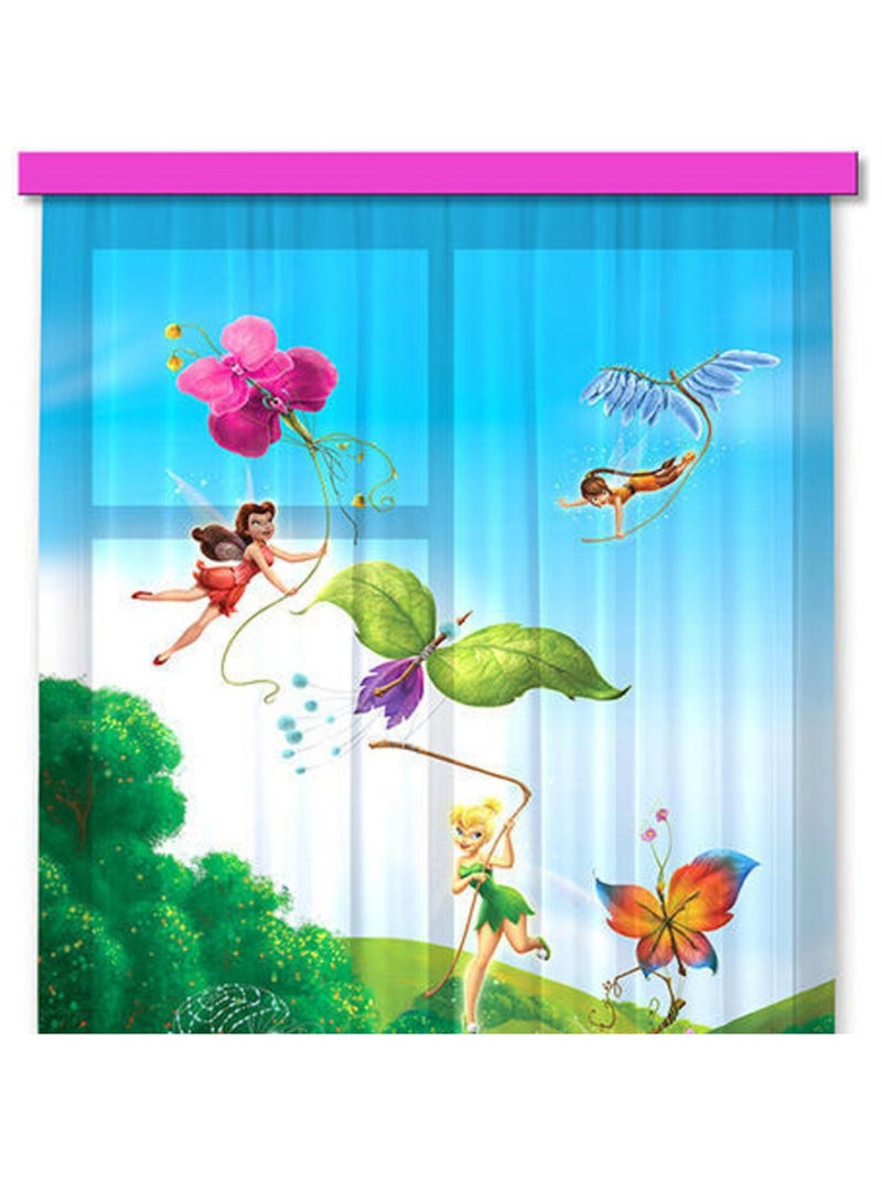 Voilage Fée Clochette Arc-en-ciel Disney Fairies 140x245 cm Multicolore - Kiabi