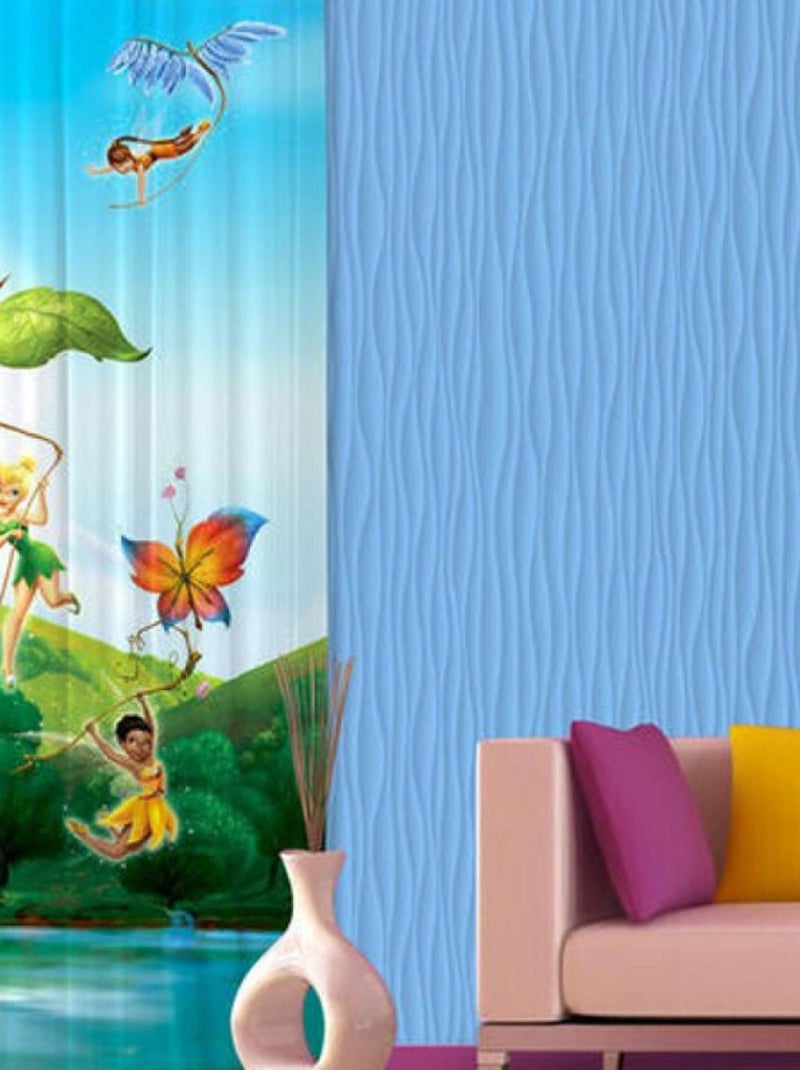 Voilage Fée Clochette Arc-en-ciel Disney Fairies 140x245 cm Multicolore - Kiabi