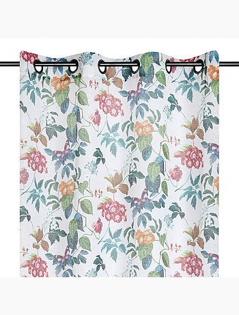 Voilage feuillage et oiseau