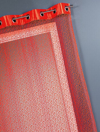 Voilage filet avec parement taffetas