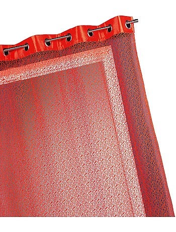 Voilage filet avec parement taffetas