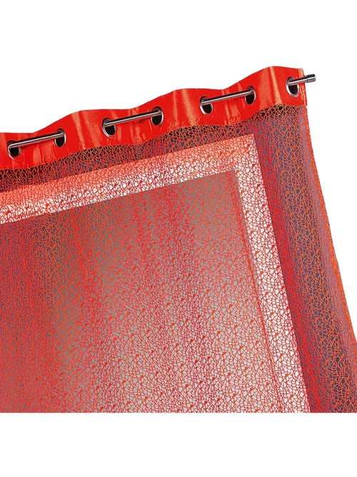 Voilage filet avec parement taffetas - Kiabi