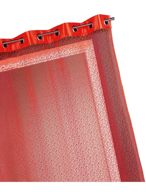 Voilage filet avec parement taffetas - Kiabi