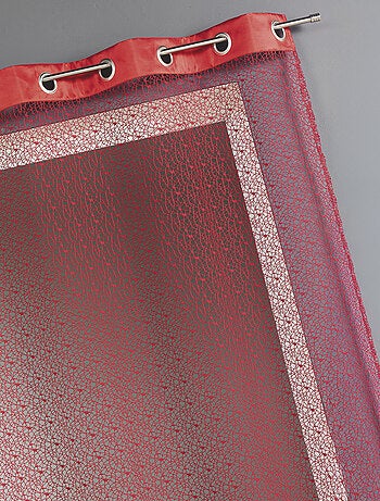 Voilage filet avec parement taffetas