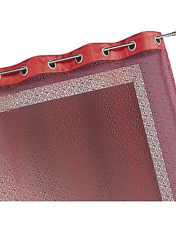 Voilage filet avec parement taffetas