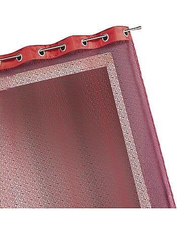 Voilage filet avec parement taffetas