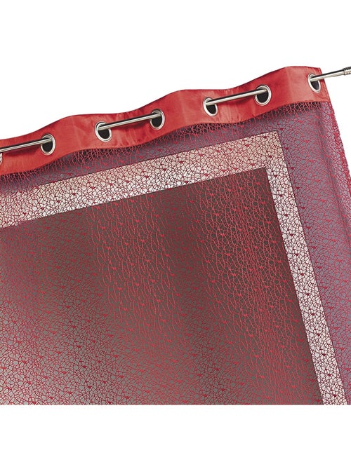 Voilage filet avec parement taffetas - Kiabi