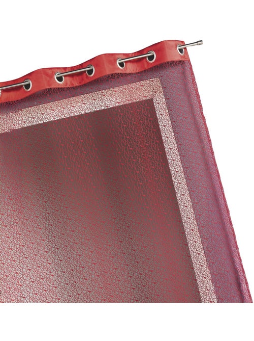 Voilage filet avec parement taffetas - Kiabi