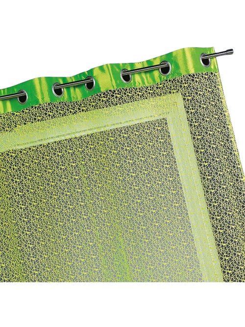 Voilage filet avec parement taffetas - Kiabi