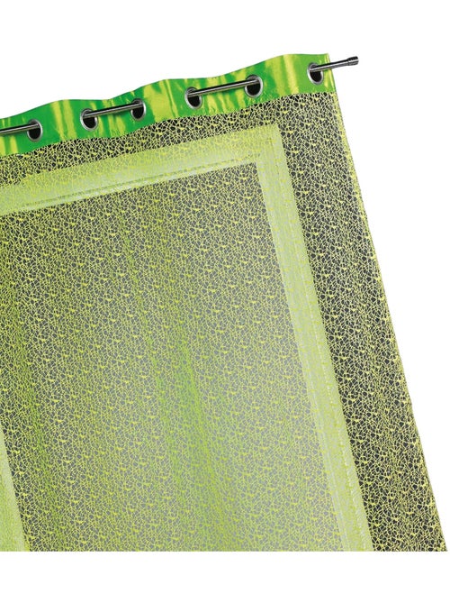 Voilage filet avec parement taffetas - Kiabi