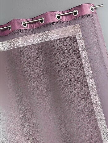 Voilage filet avec parement taffetas