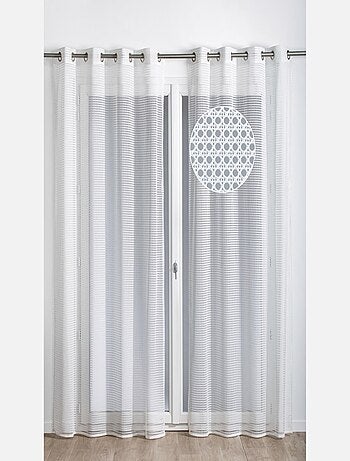 Voilage filet effet cannage 140x240cm