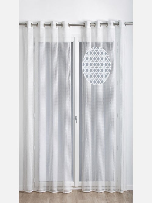Voilage Filet Effet Cannage 140x240cm - Kiabi Voilage Filet Effet Cannage 140x240cm - Kiabi