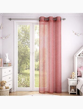 Voilage Filet uni à œillets carrés