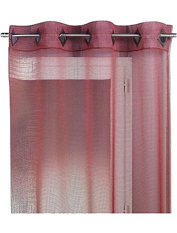 Voilage Filet uni à œillets carrés