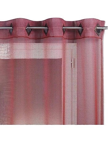 Voilage Filet uni à œillets carrés