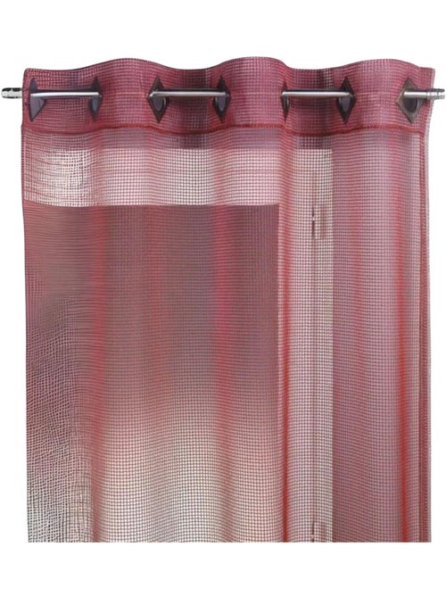 Voilage Filet uni à œillets carrés - Kiabi