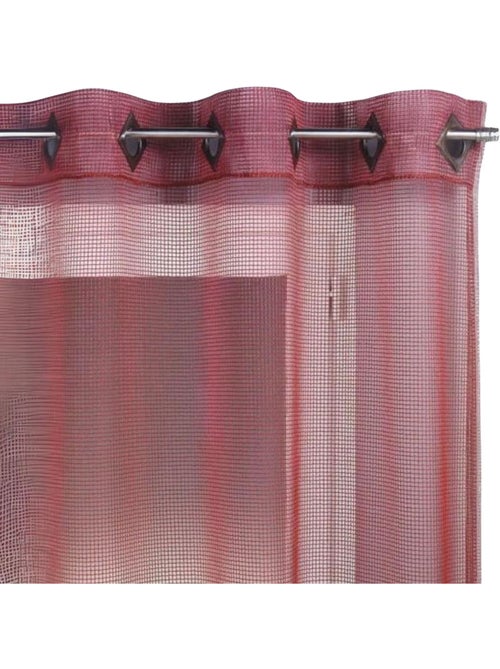 Voilage Filet uni à œillets carrés - Kiabi