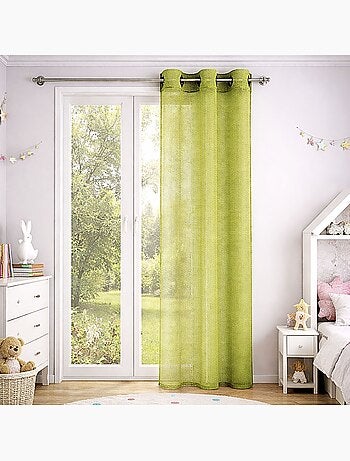 Voilage Filet uni à œillets carrés