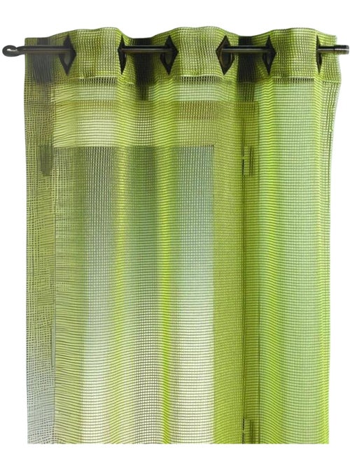 Voilage Filet uni à œillets carrés - Kiabi