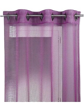 Voilage Filet uni à œillets carrés