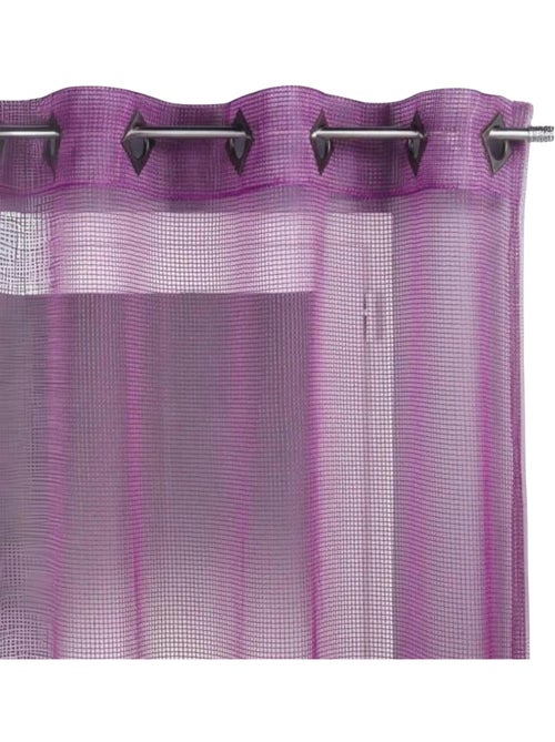 Voilage Filet uni à œillets carrés - Kiabi