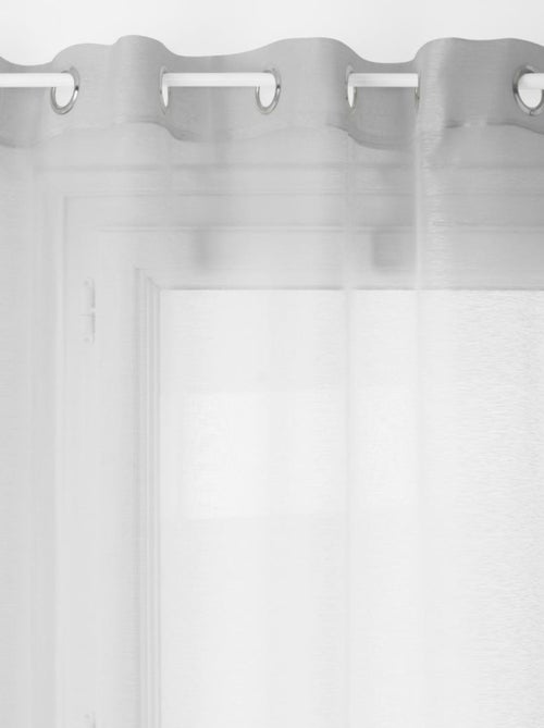 Voilage fin uni à oeillets - Kiabi