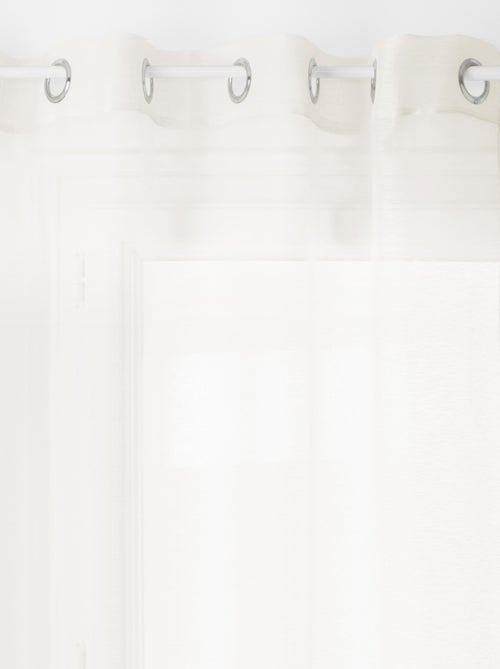 Voilage fin uni à oeillets - Kiabi