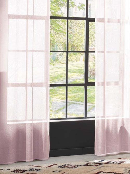 Voilage fin uni à oeillets - Kiabi