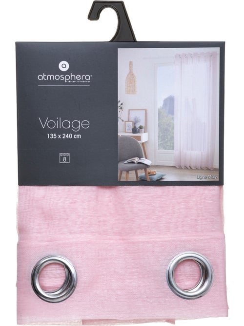 Voilage fin uni à oeillets - Kiabi