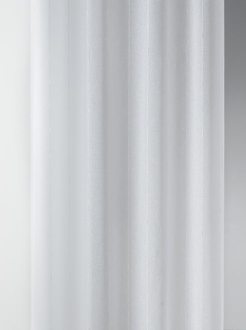 Voilage fines rayures brodées avec grande largeur - Kiabi