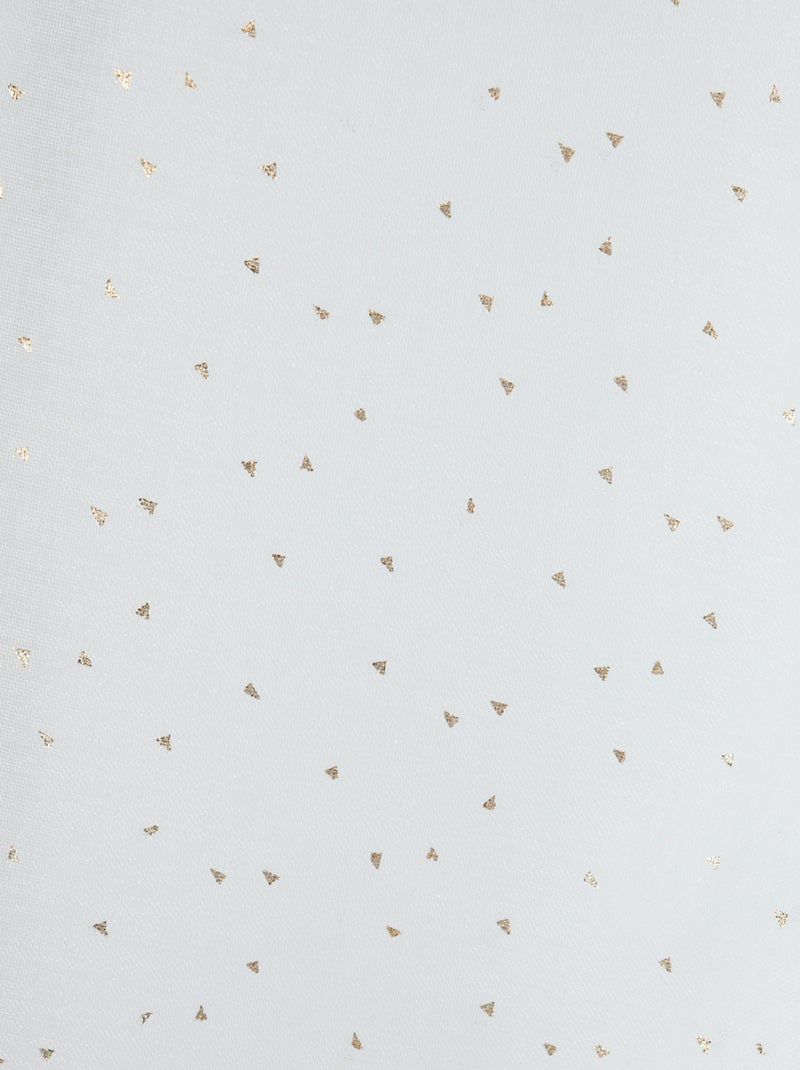 Voilage finitions dorées à oeillets Blanc - Kiabi