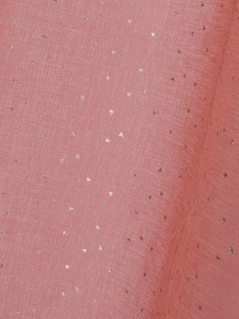 Voilage finitions dorées à oeillets Rouge Marsala - Kiabi