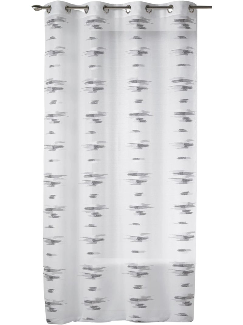 Voilage fluide à motifs abstraits Gris clair - Kiabi