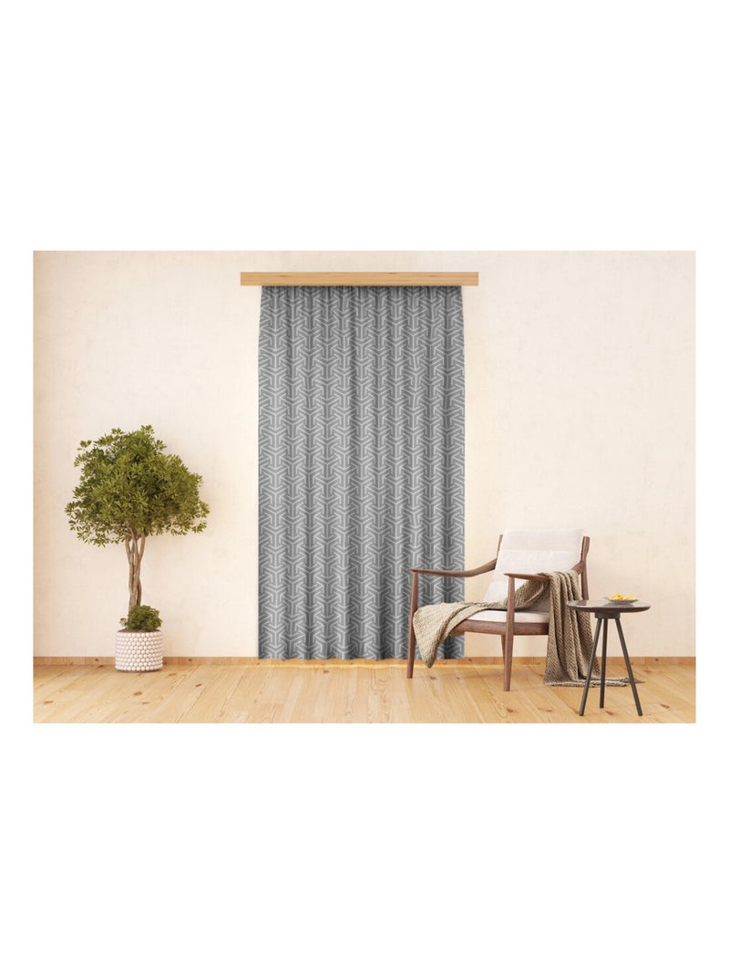 Voilage forme géométrique - 1 pièce - L 140 cm x H 245 cm Multicolore - Kiabi