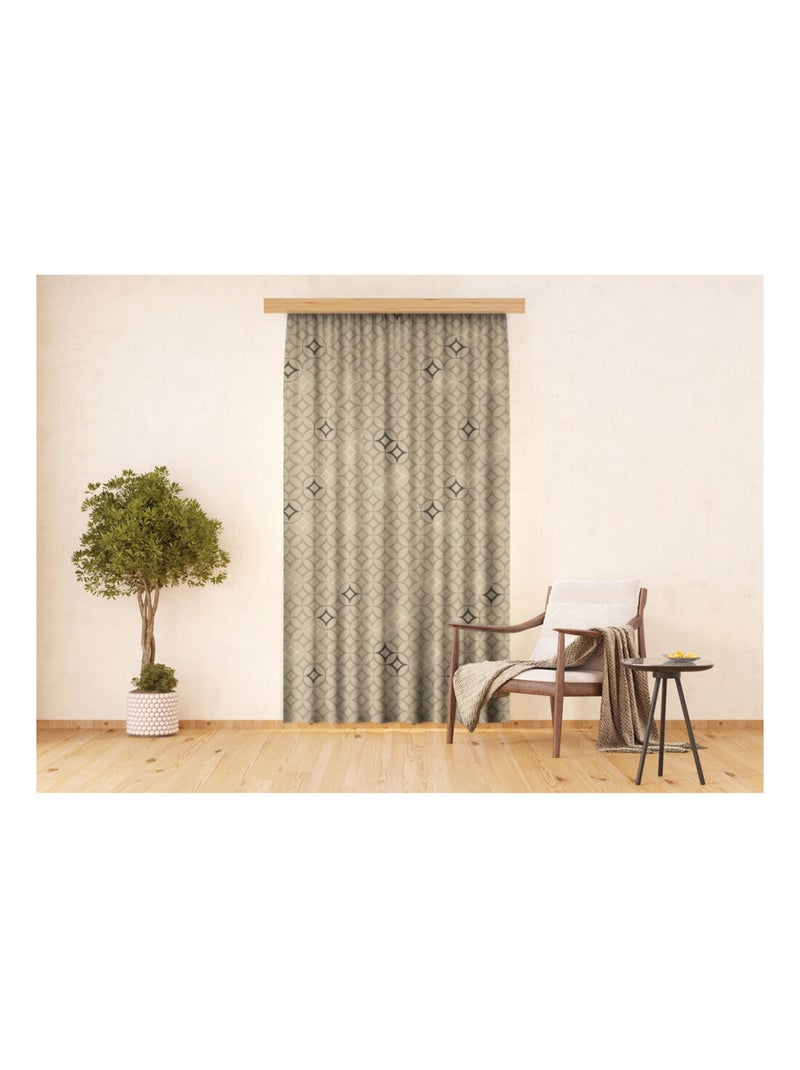 Voilage forme losange - 1 pièce - L 140 cm x H 245 cm Multicolore - Kiabi
